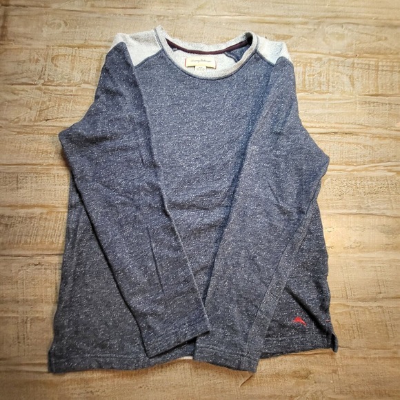 Tommy Bahama Grey Crewneck Men's Top Medium Pullover Cotton Blend - Picture 1 of 6